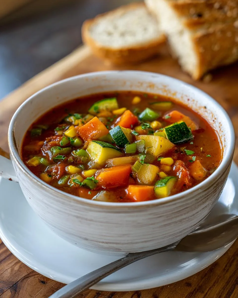 Homemade Vegetable Soup - detail 1