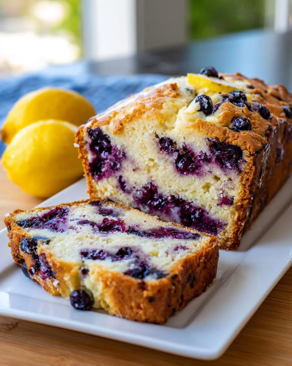 Lemon Blueberry Cottage Cheese Bread - detail 1