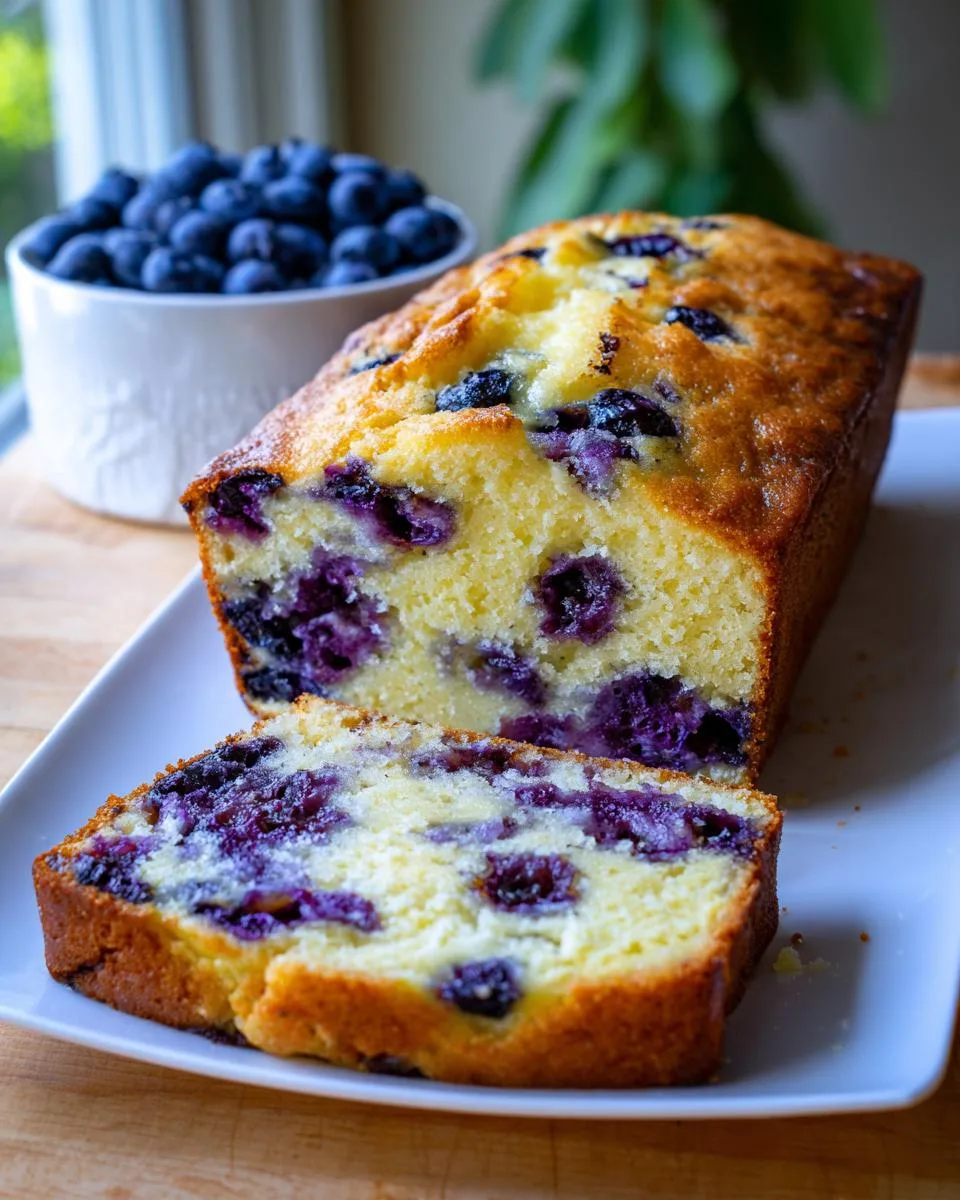 Lemon Blueberry Cottage Cheese Bread - detail 2