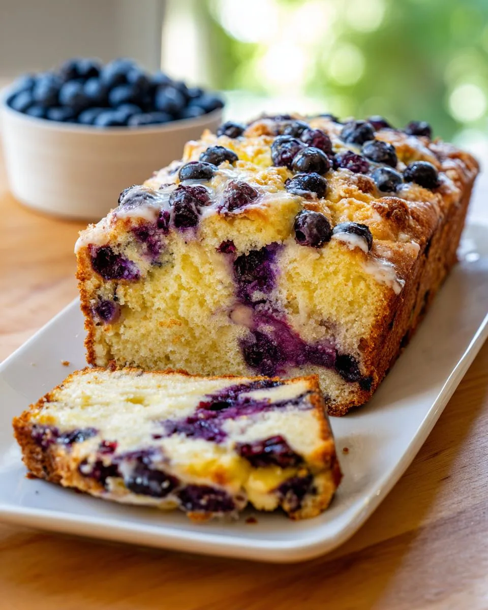 Lemon Blueberry Cottage Cheese Bread - detail 3