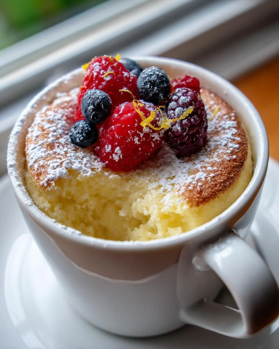 Lemon Cottage Cheese Mug Cake - detail 1
