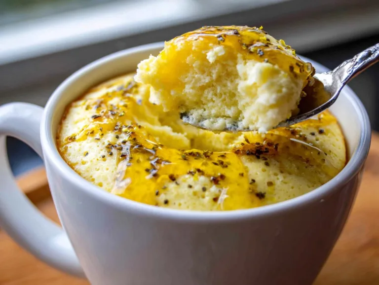 Lemon Cottage Cheese Mug Cake