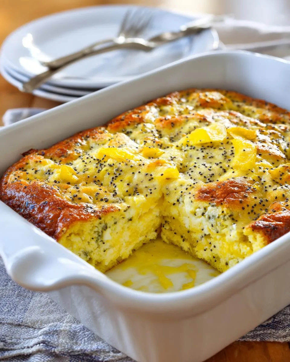 Lemon Poppy Seed Cottage Cheese Bake - detail 1