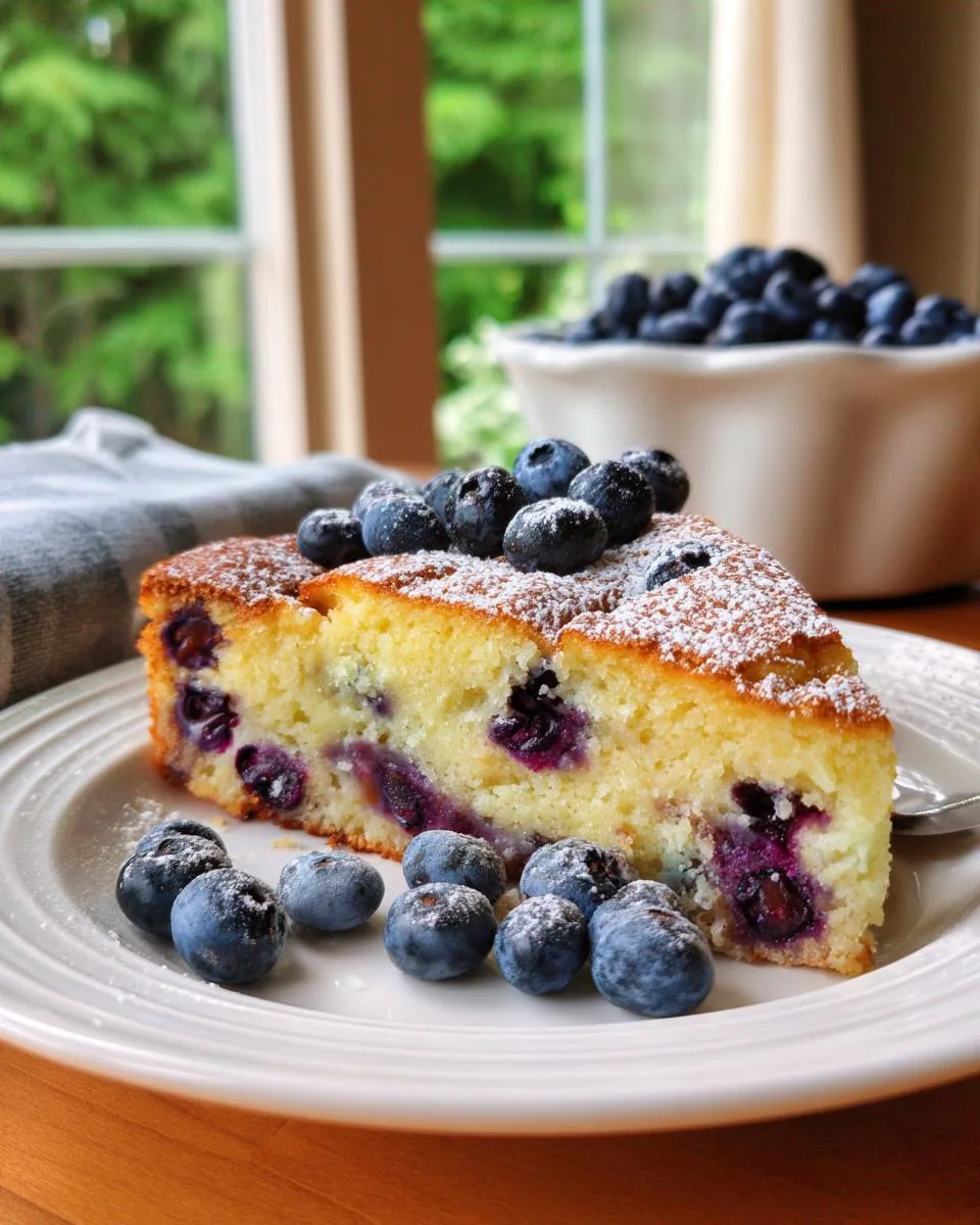 No-Flour Blueberry Cottage Cheese Cake - detail 1