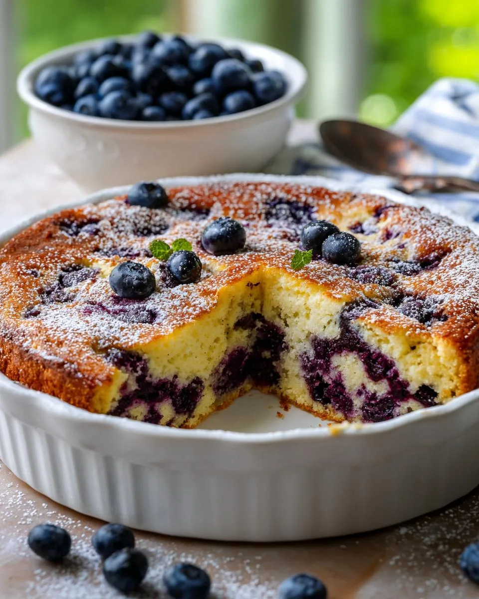 No-Flour Blueberry Cottage Cheese Cake - detail 2