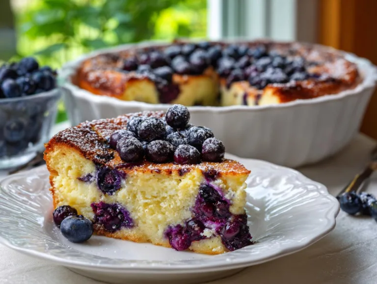 No-Flour Blueberry Cottage Cheese Cake