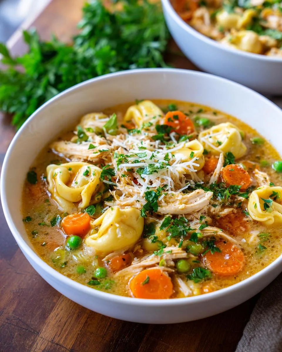 One-Pot Chicken Tortellini soup - detail 1