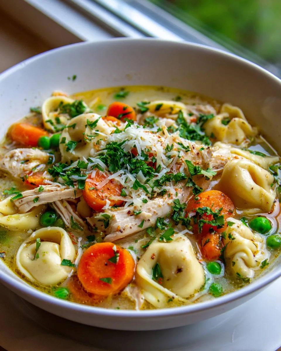 One-Pot Chicken Tortellini soup - detail 2
