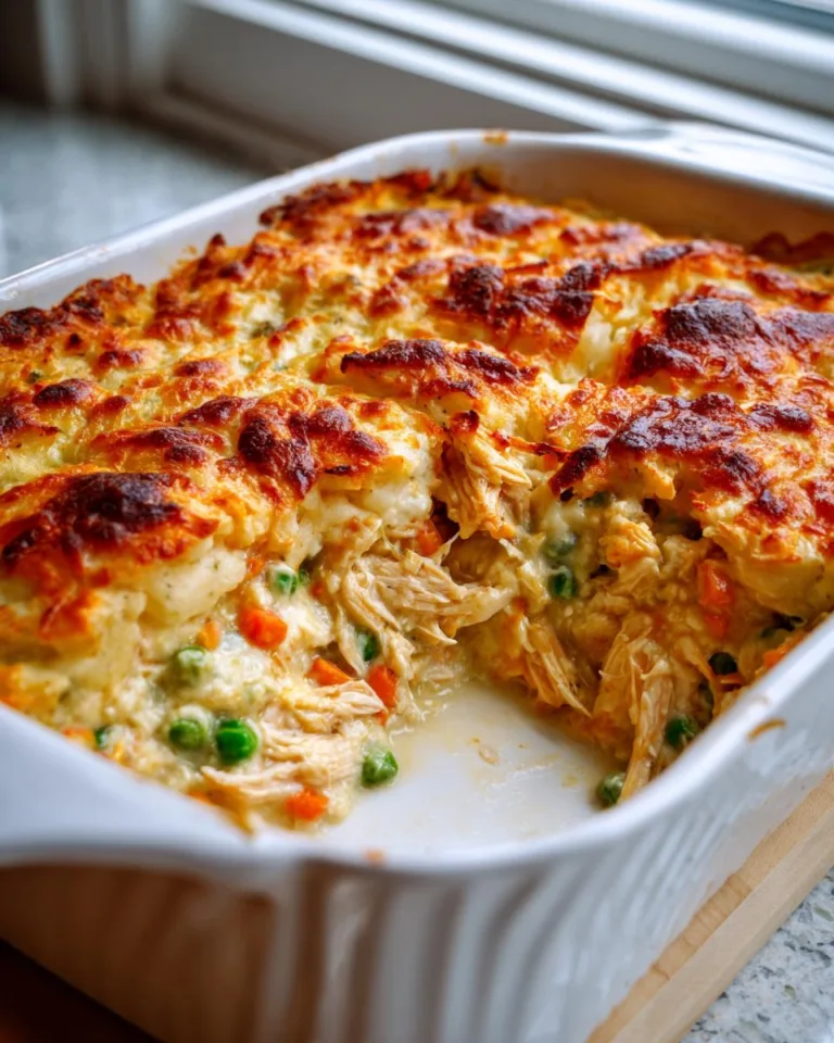 Protein Chicken Pot Pie Casserole
