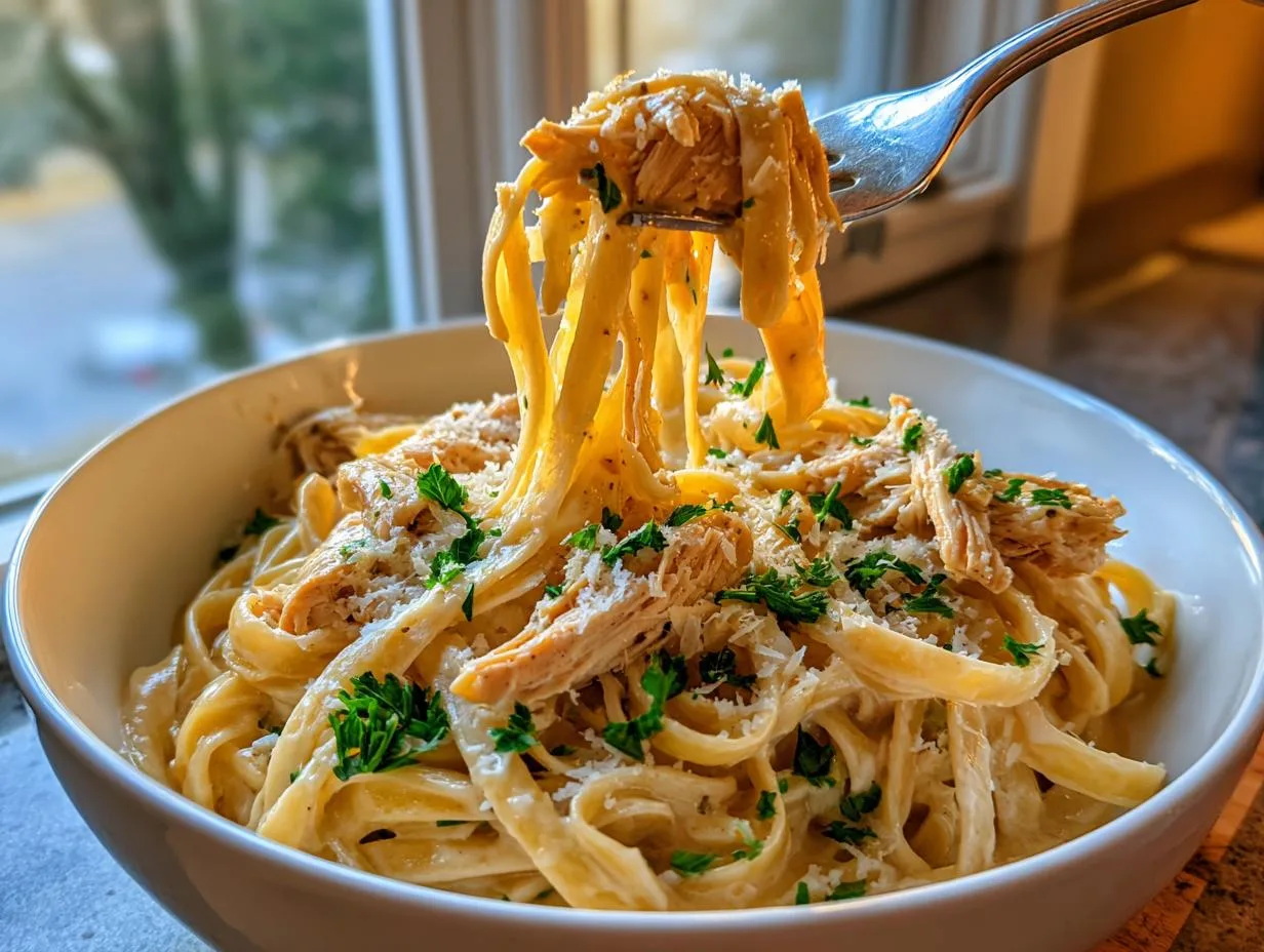 Creamy Rotisserie Chicken Alfredo Ready in 25 Minutes