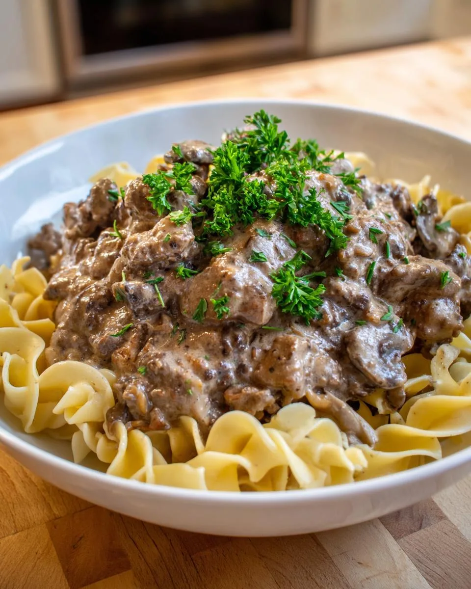 Slow Cooker Beef Stroganoff - detail 2
