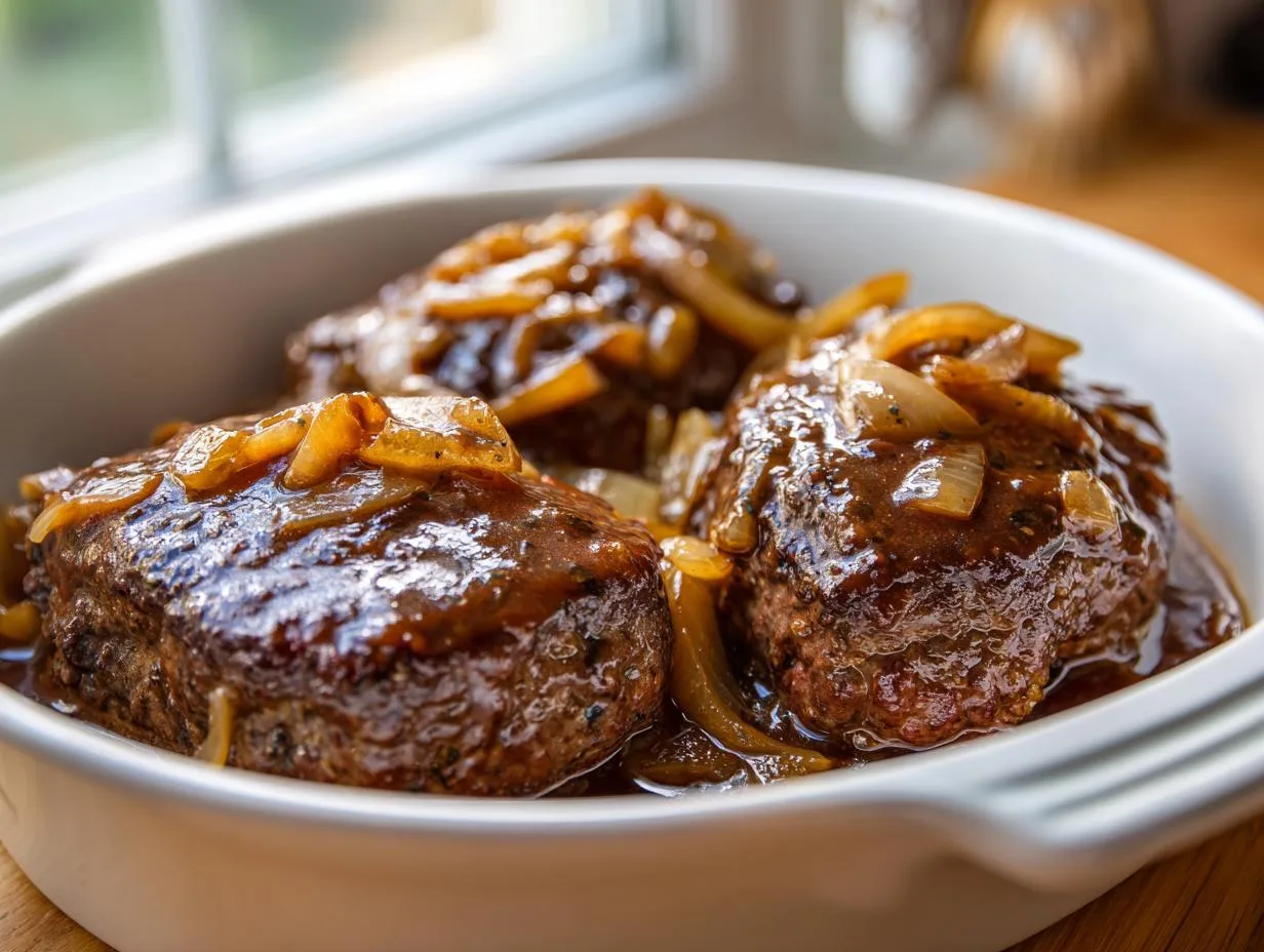 Irresistible Slow Cooker Salisbury Steak in 4 Easy Steps
