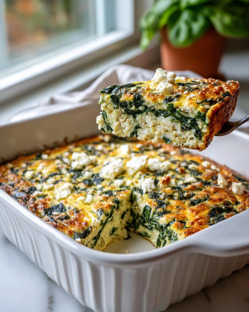 Spinach and Feta Cottage Cheese Bake - detail 2
