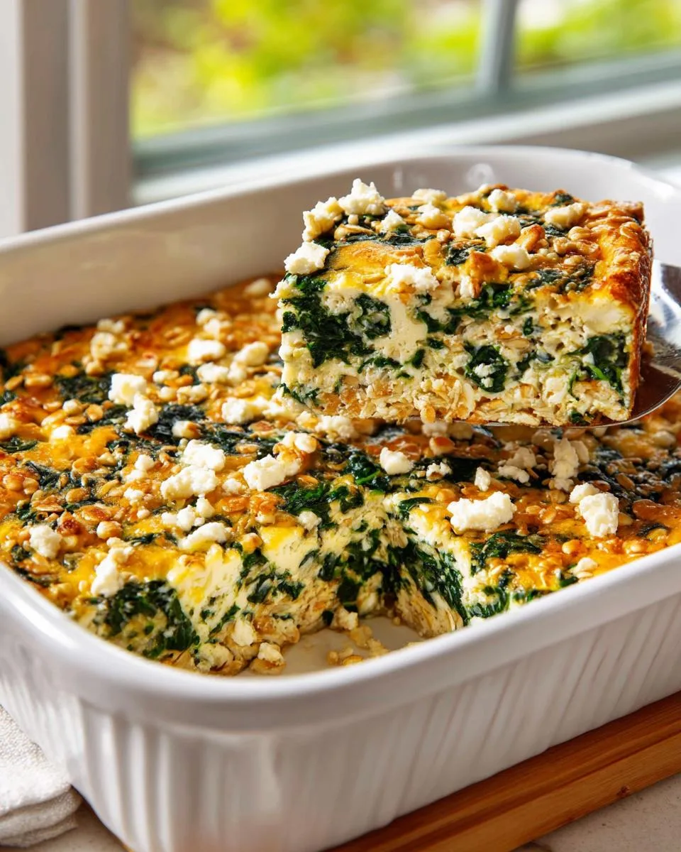 Spinach and Feta Cottage Cheese Bake - detail 3