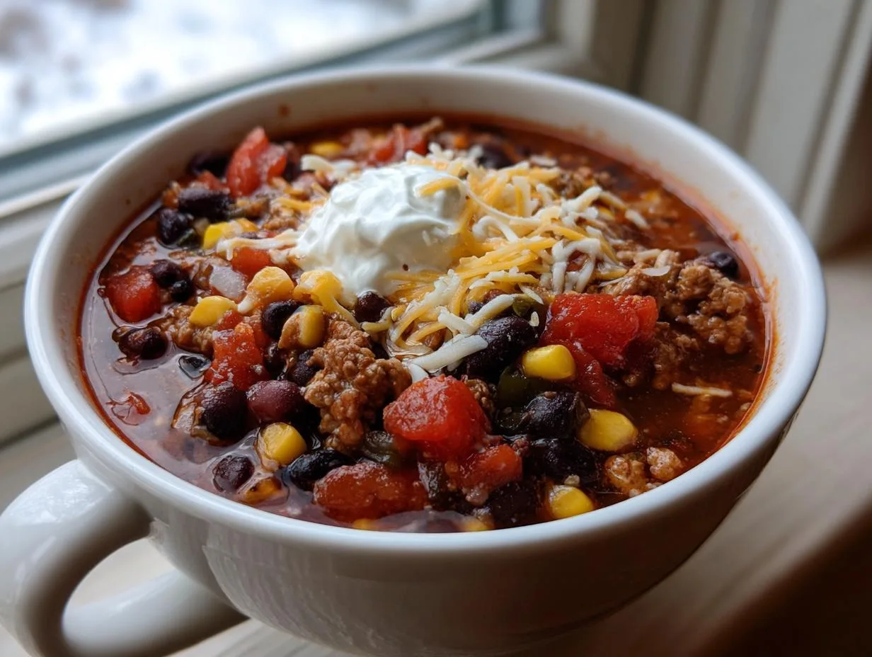 Easy Taco Soup Without Ground Beef – A 1-Hour Family Favorite