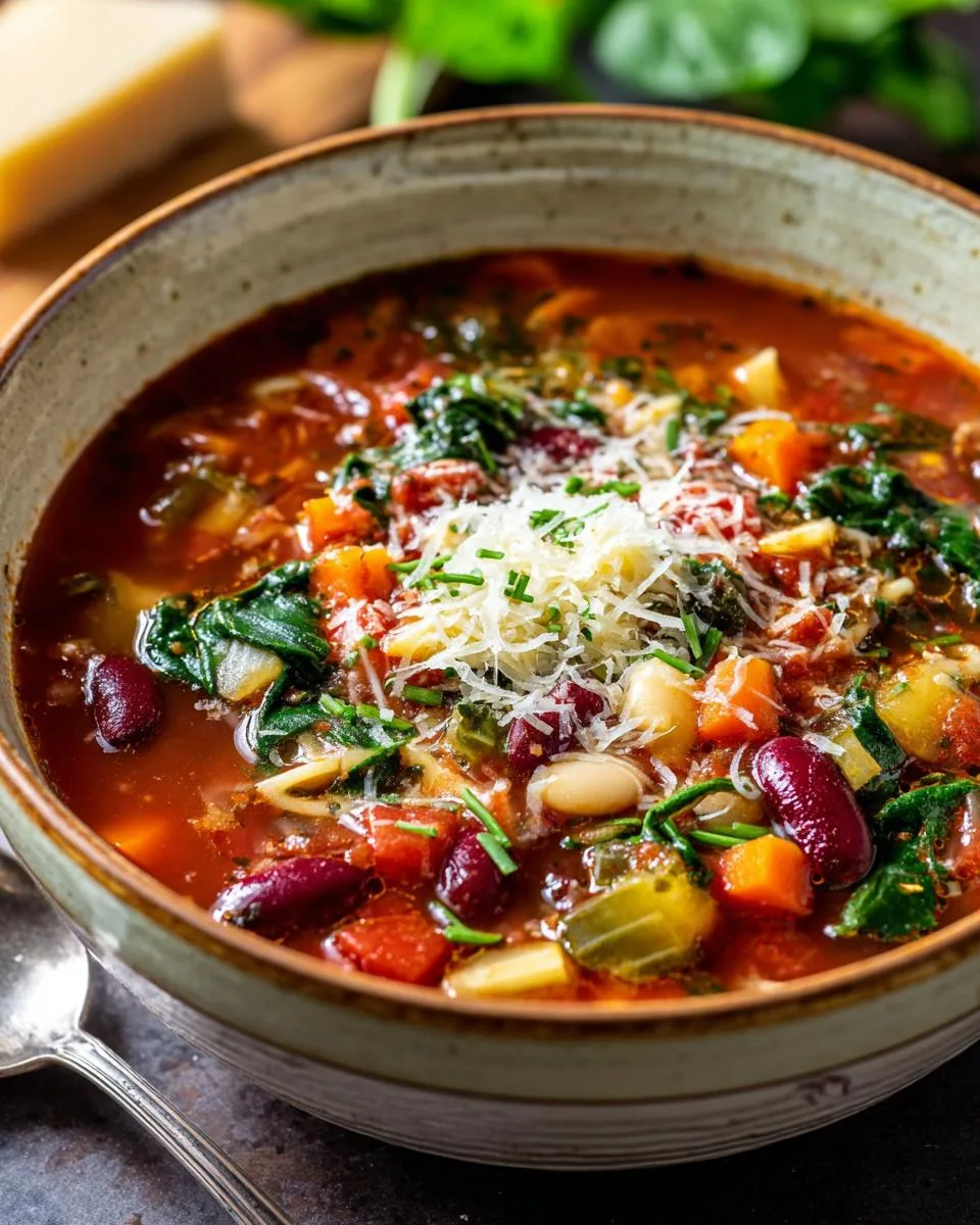 Traditional Italian Minestrone Soup - detail 2