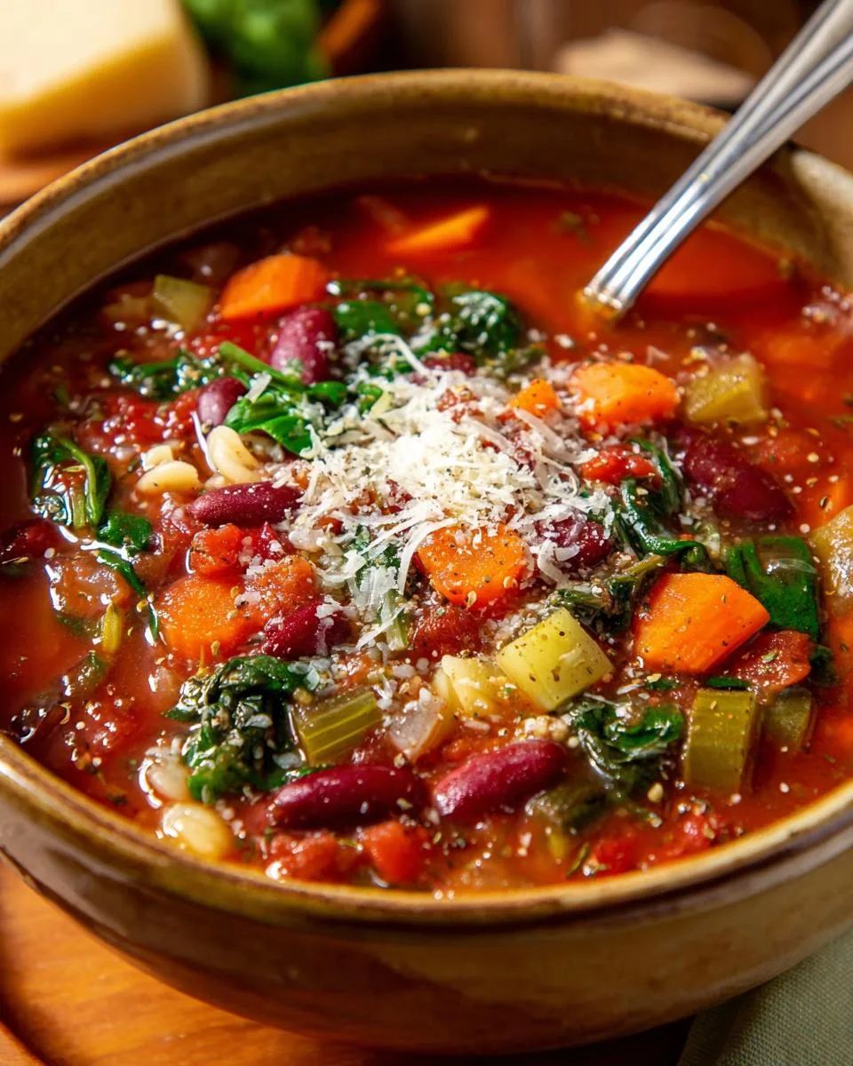 Traditional Italian Minestrone Soup - detail 3