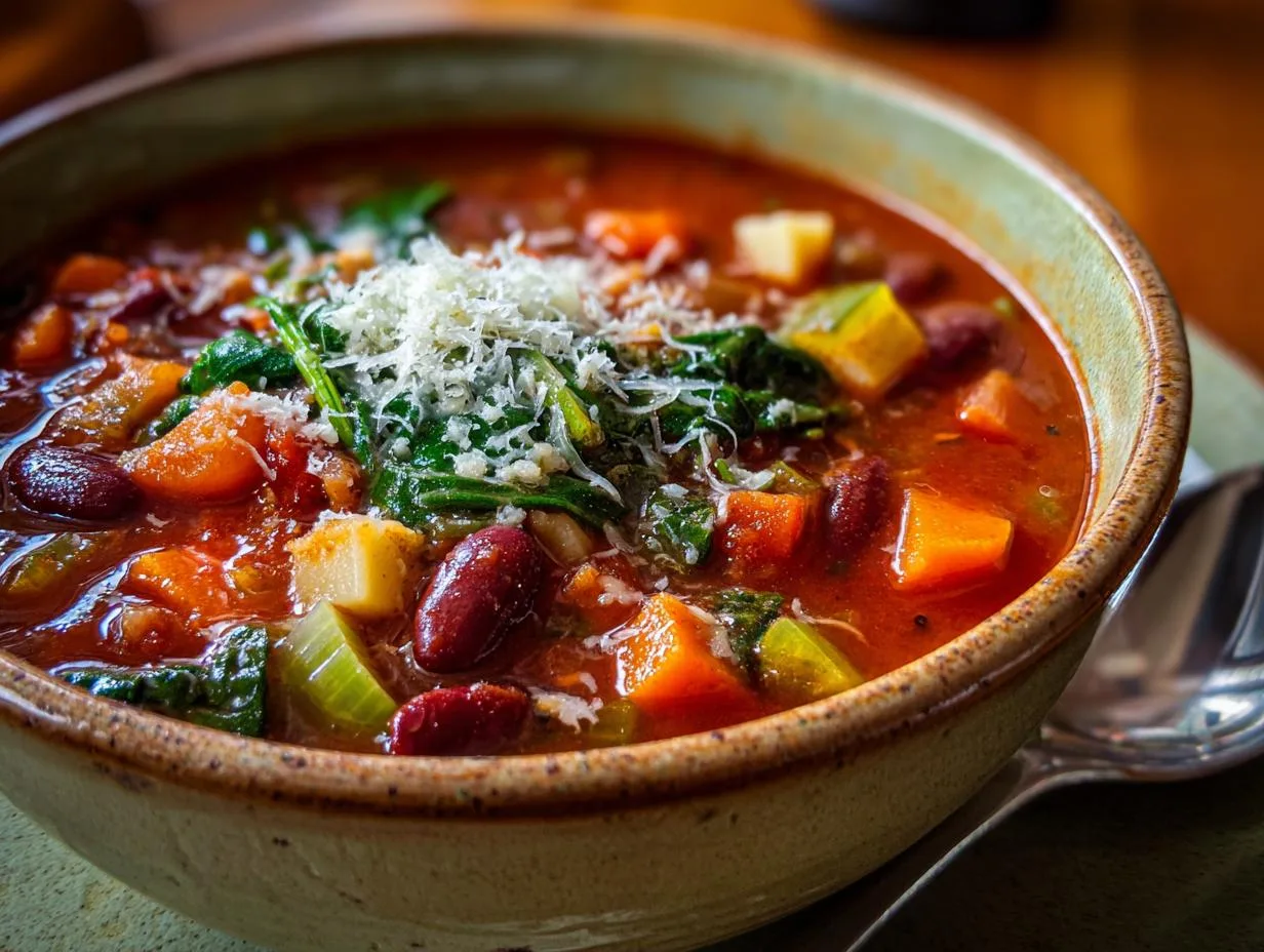 Hearty Traditional Italian Minestrone Soup in Just 45 Minutes