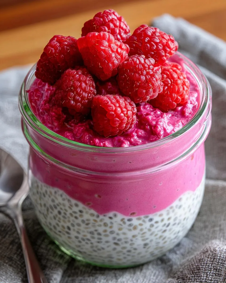 Vanilla Raspberry Chia Pudding - detail 2