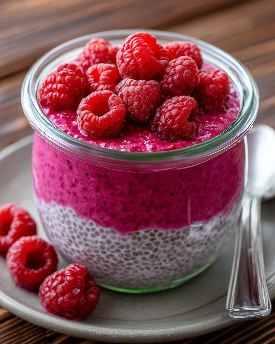 Vanilla Raspberry Chia Pudding - detail 3