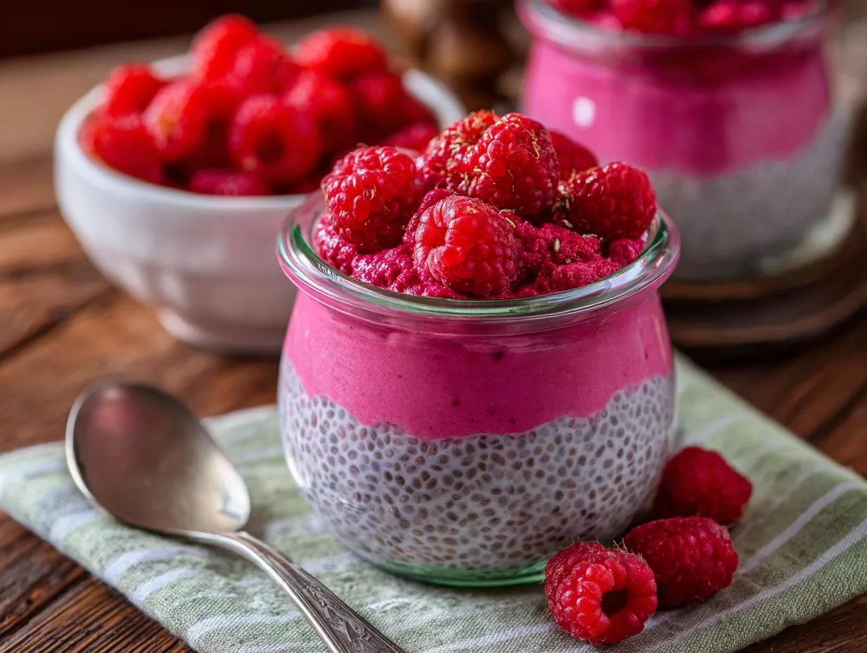 5-Minute Vanilla Raspberry Chia Pudding