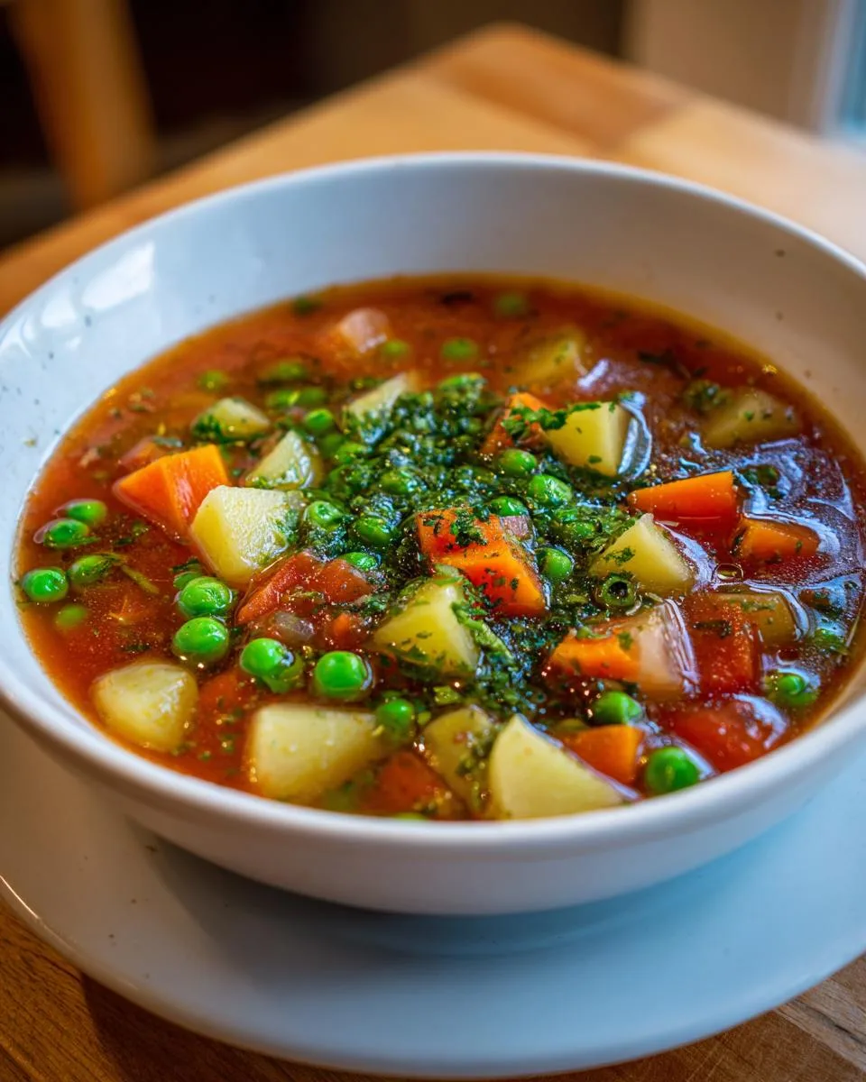 Vegan Vegetable Soup - detail 1