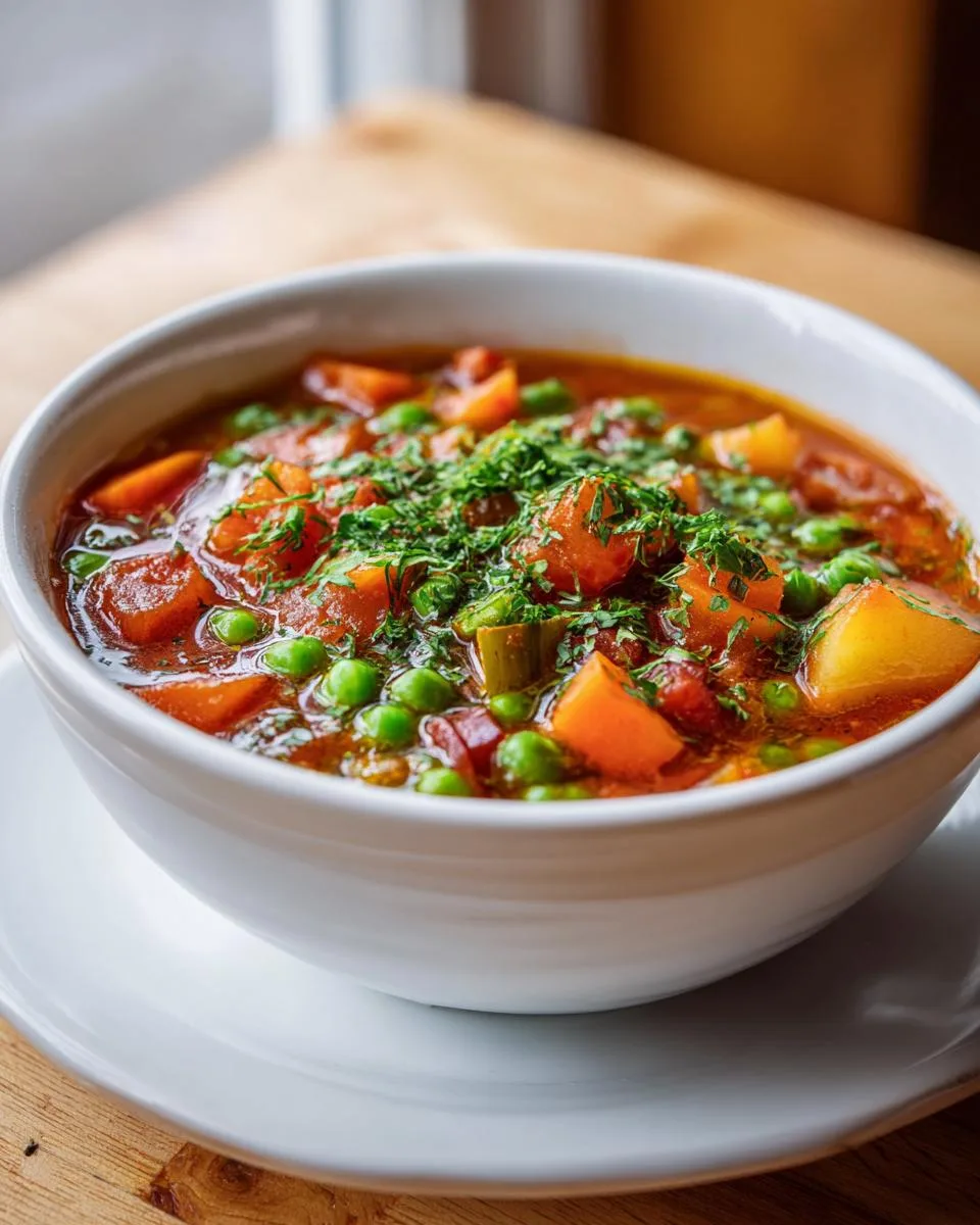 Vegan Vegetable Soup - detail 2