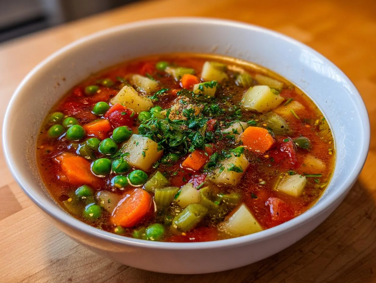 Hearty Vegan Vegetable Soup Recipe Ready in Just 30 Minutes