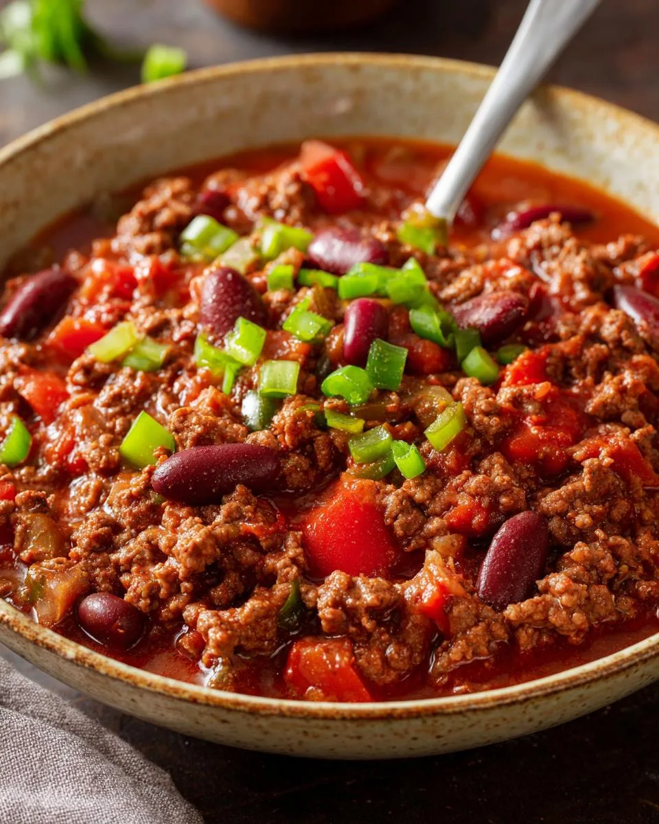 chilli with fresh tomatoes - detail 2