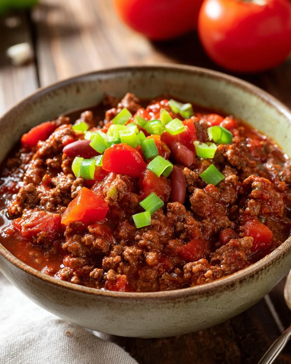 chilli with fresh tomatoes - detail 3