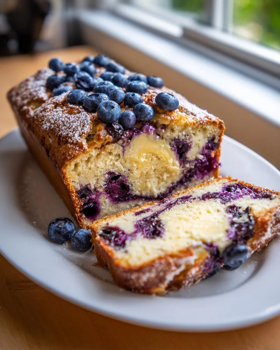 Blueberry Banana Cheesecake Bread - detail 2