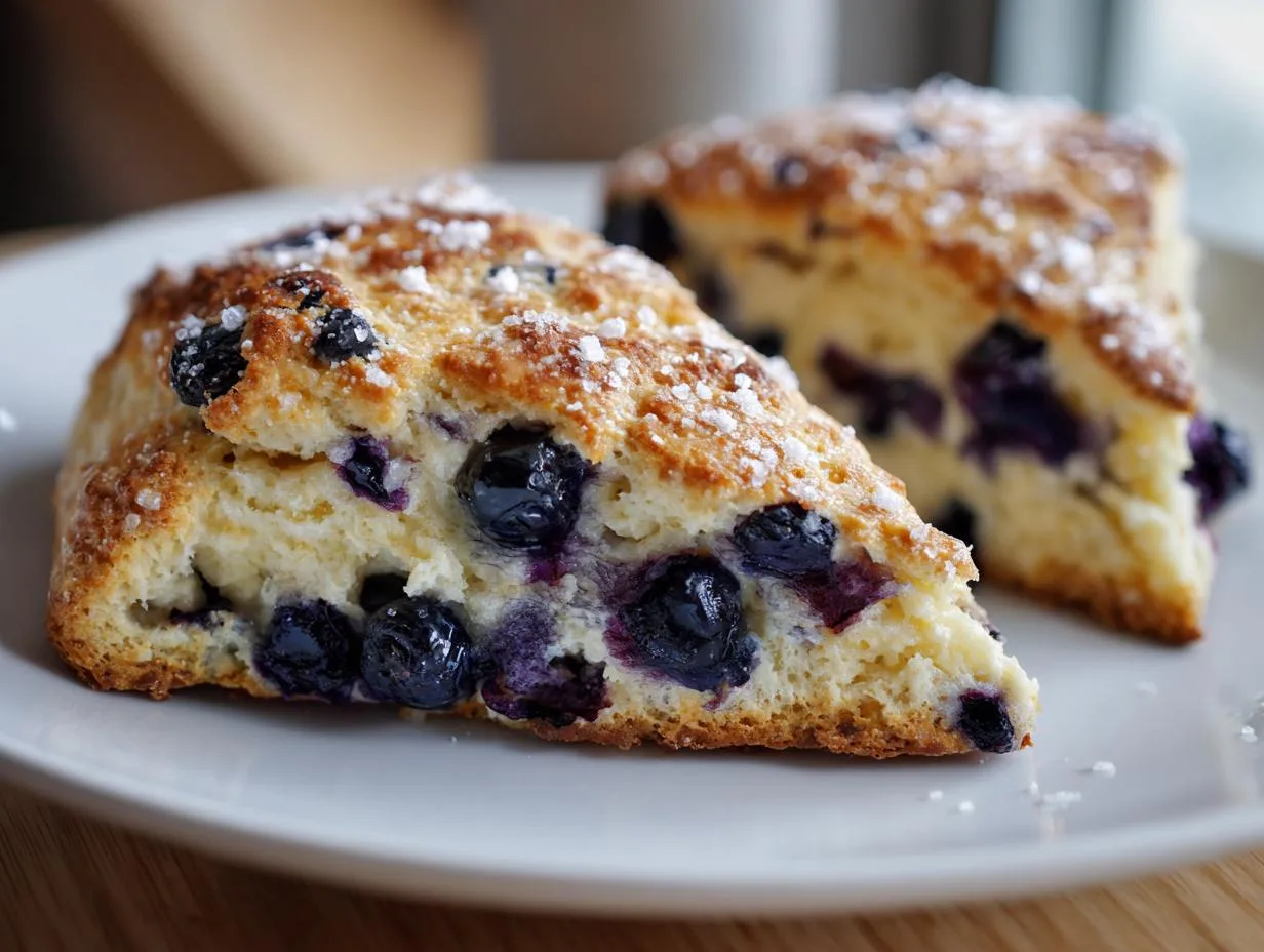 Blueberry Greek Yogurt Scones: 8 Irresistible Bites