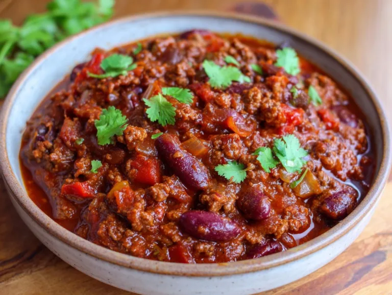 Bourbon Glazed Beef Chili