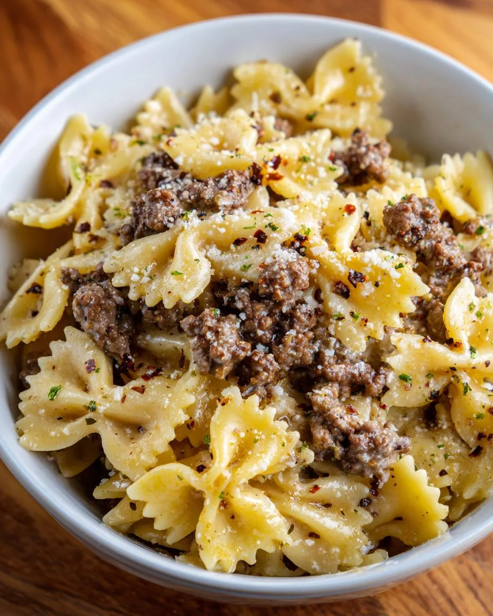 Cajun Cream Cheese Alfredo Bowties - detail 1