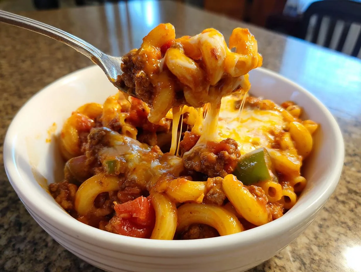 Cheesy Ground Beef Goulash: A 45-Minute Family Comfort Feast