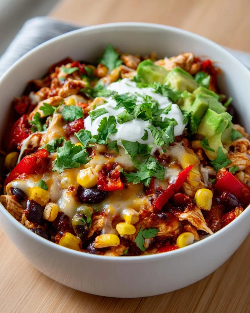 Chicken Cottage Cheese Enchilada Bowls - detail 2