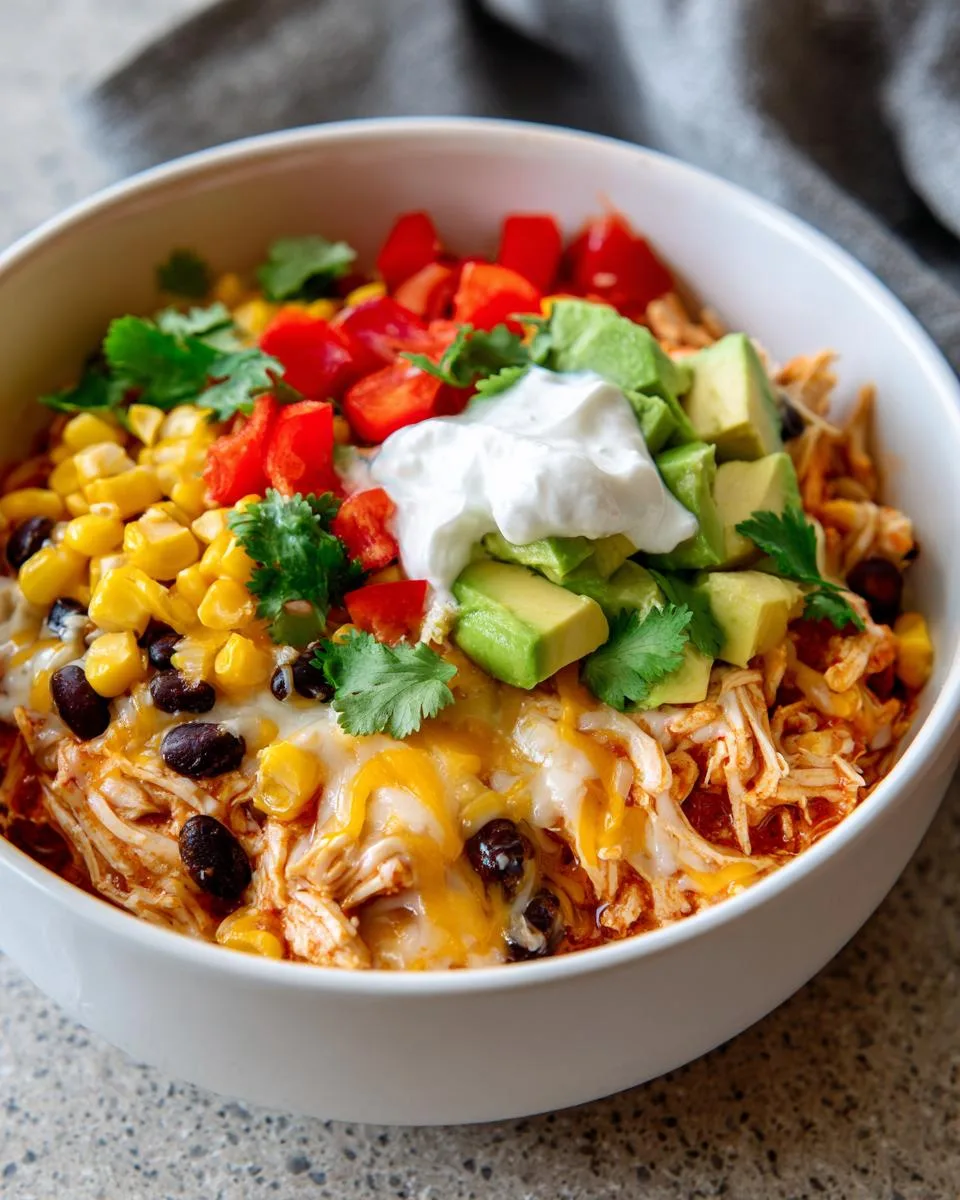 Chicken Cottage Cheese Enchilada Bowls - detail 3