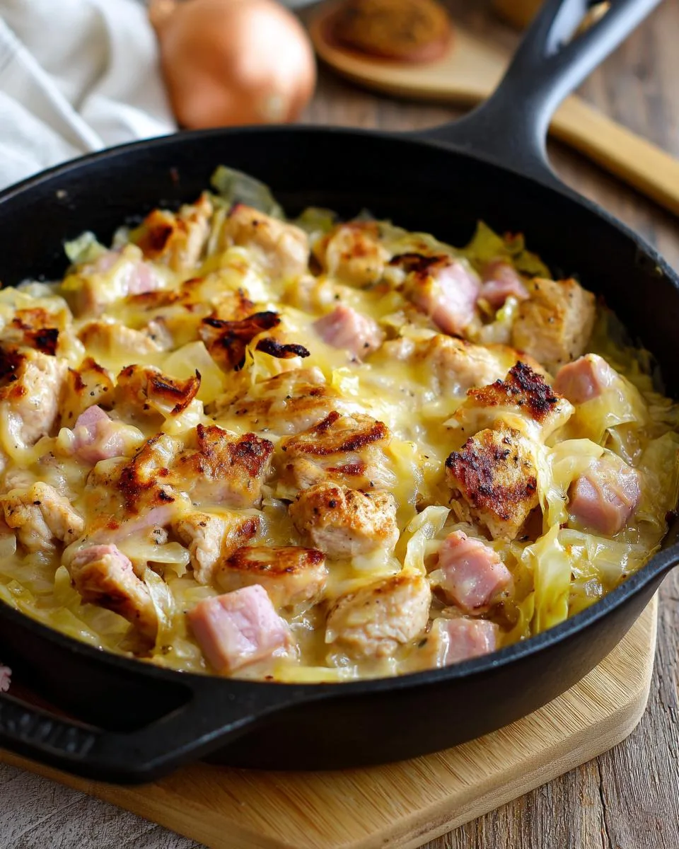 Chicken Ham Cabbage Skillet - detail 2