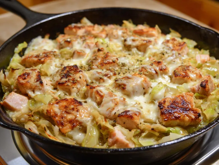 Chicken Ham Cabbage Skillet