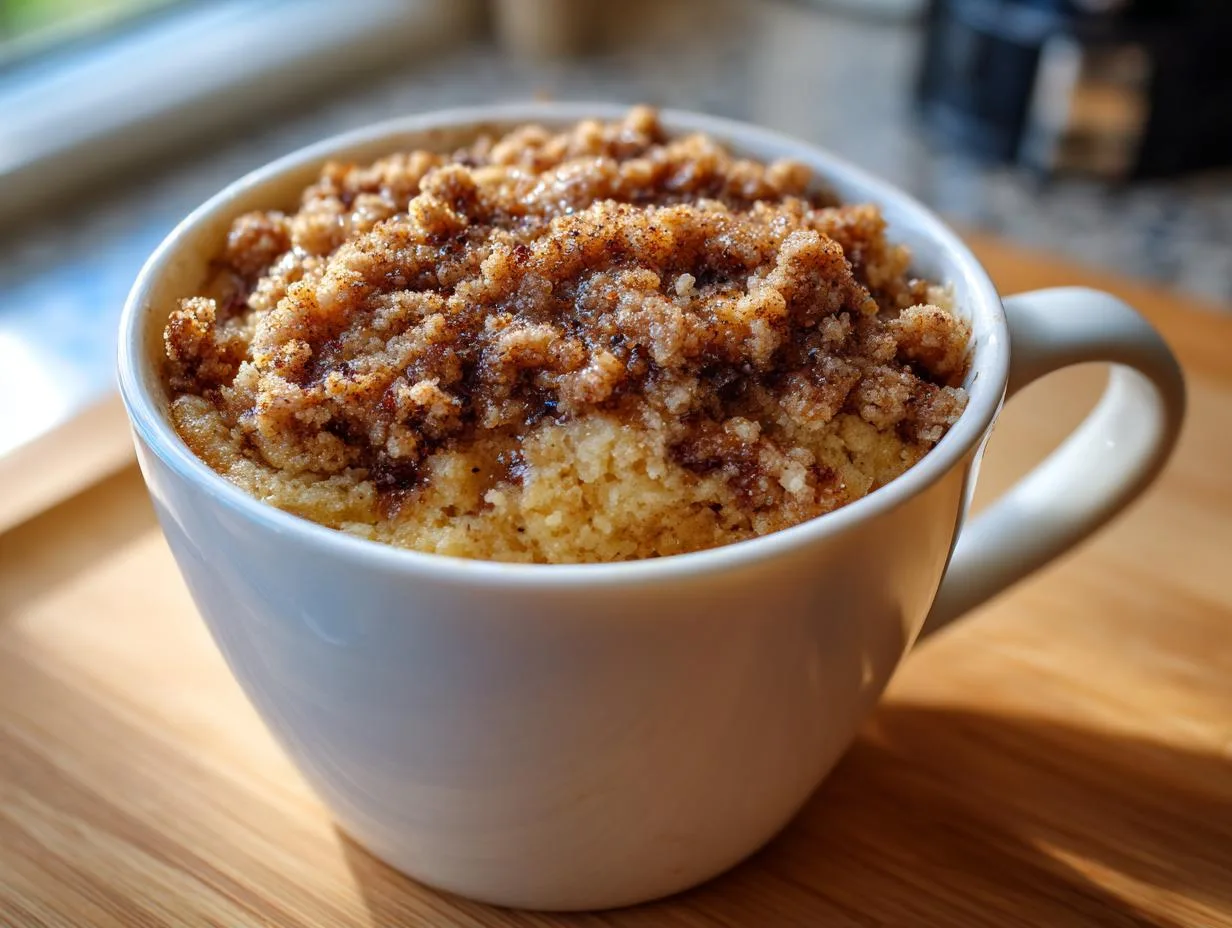 3-Minute Coffee Cake Mug Cake – A Heavenly Quick Fix