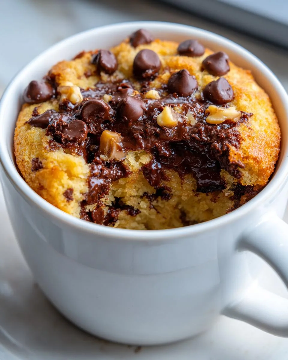 Cottage cheese Chunky Monkey Mug Cake - detail 3