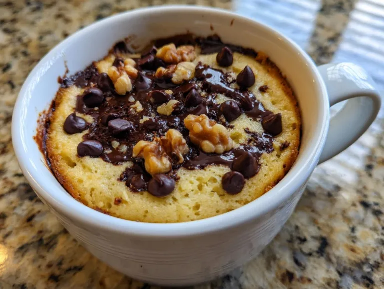 Cottage cheese Chunky Monkey Mug Cake