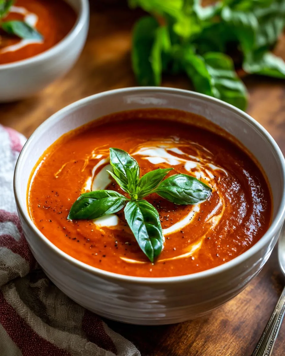 Creamy Roasted Garlic Tomato soup - detail 2