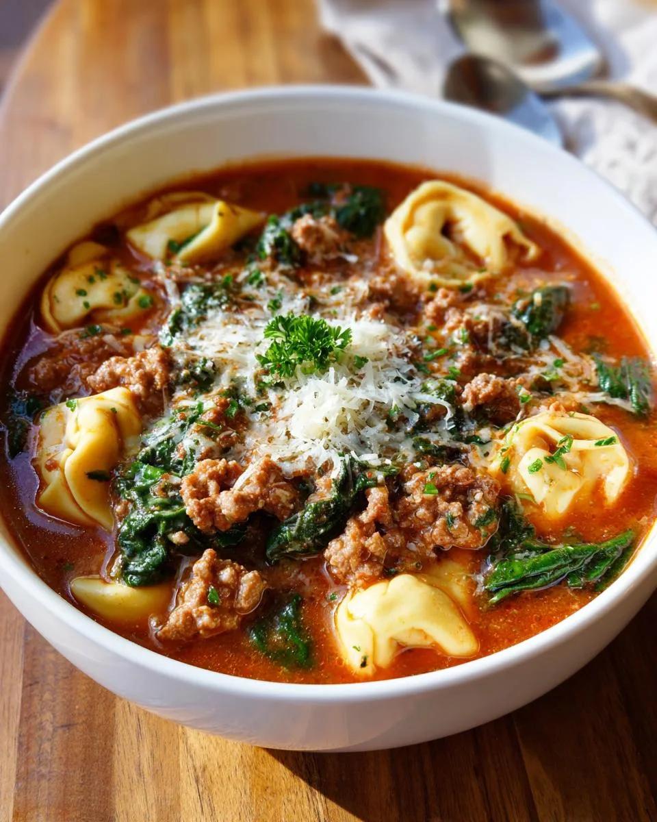 Creamy Sausage Tortellini Soup - detail 2