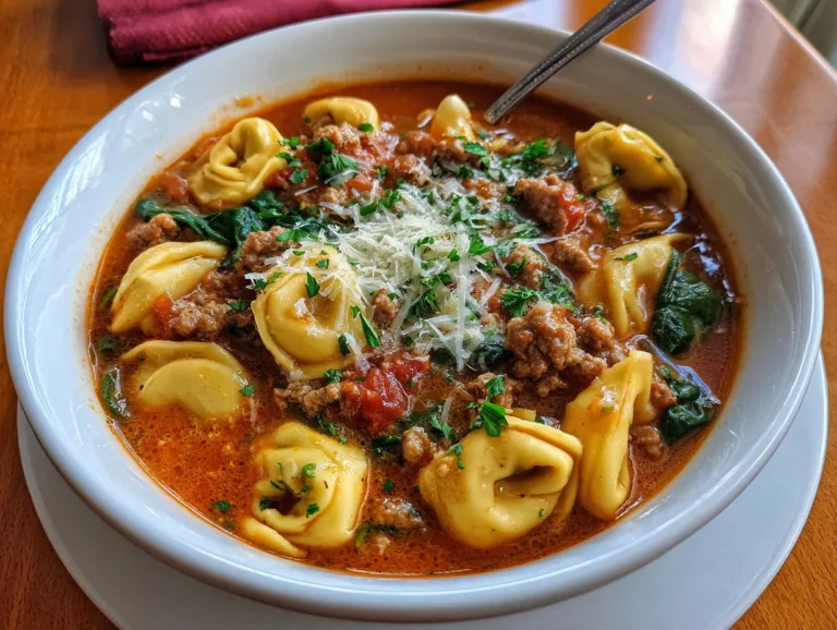 Creamy Sausage Tortellini Soup
