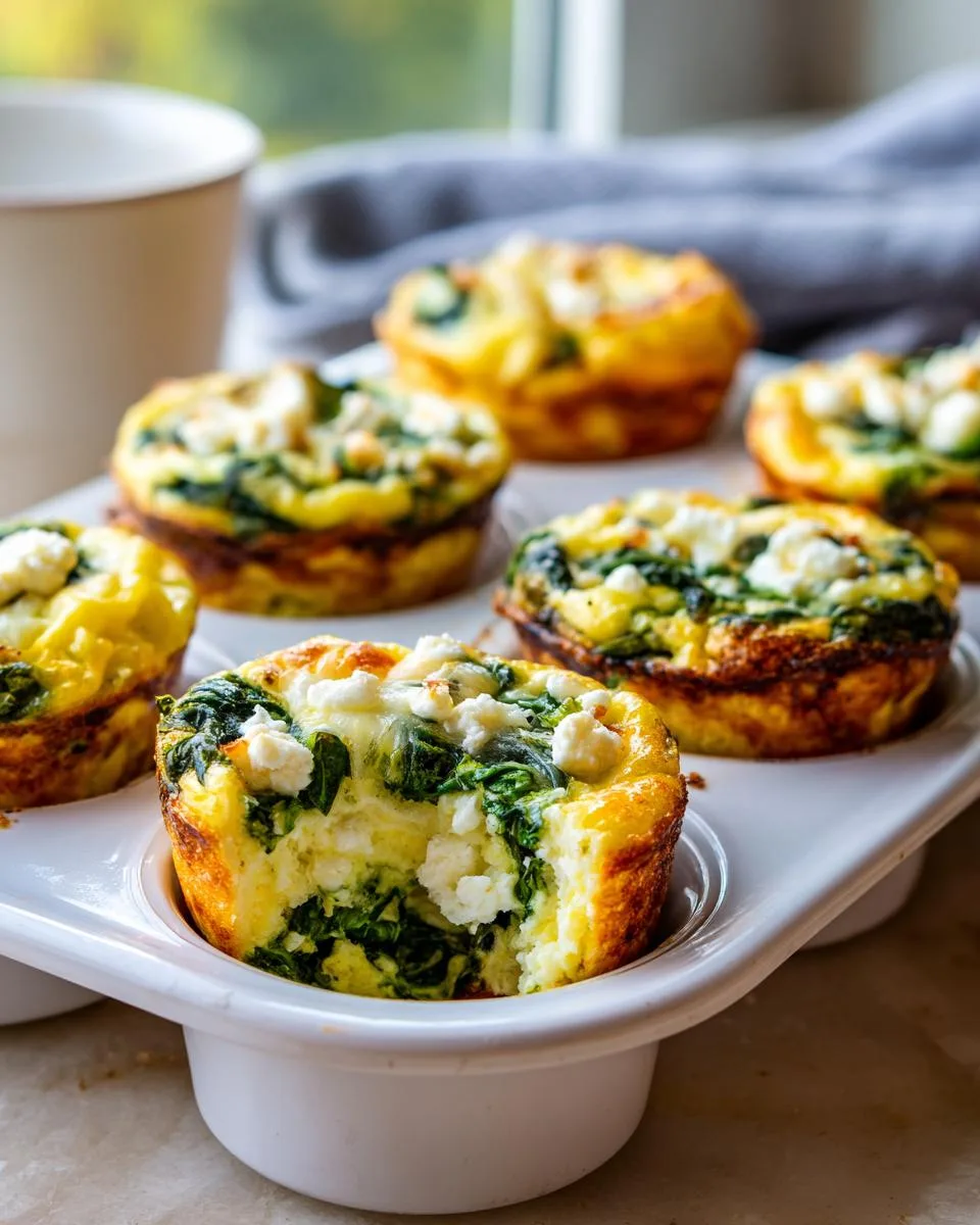 Feta Spinach Cottage Cheese Egg Bites - detail 3