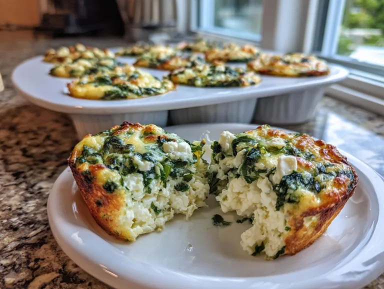 Feta Spinach Cottage Cheese Egg Bites