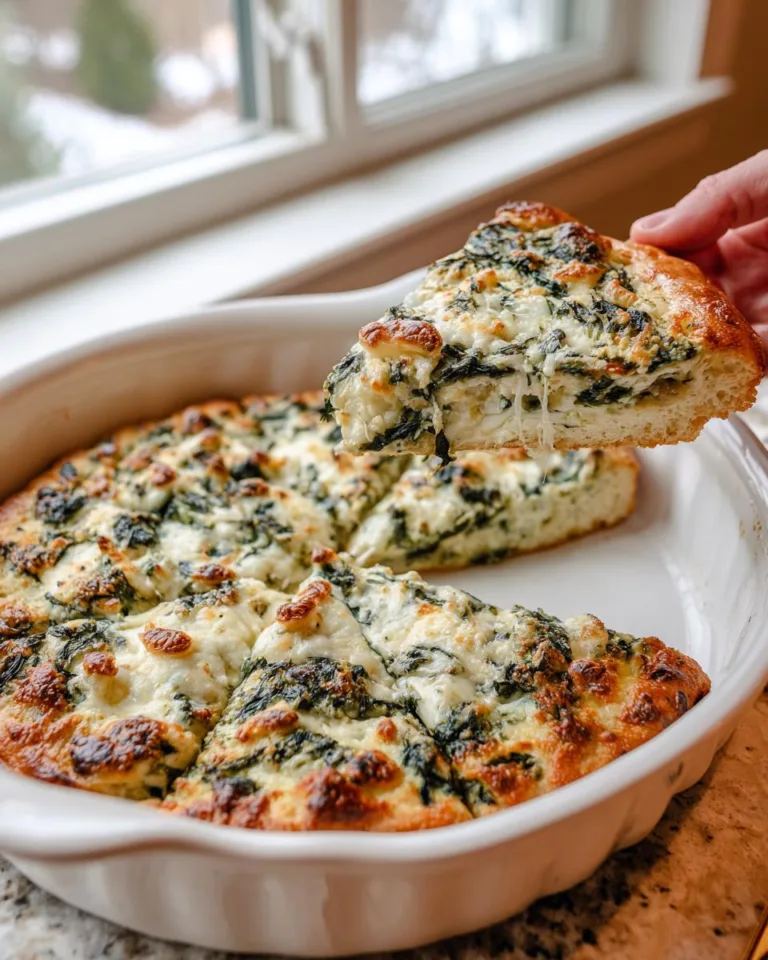 Garlic and Spinach White Pizza
