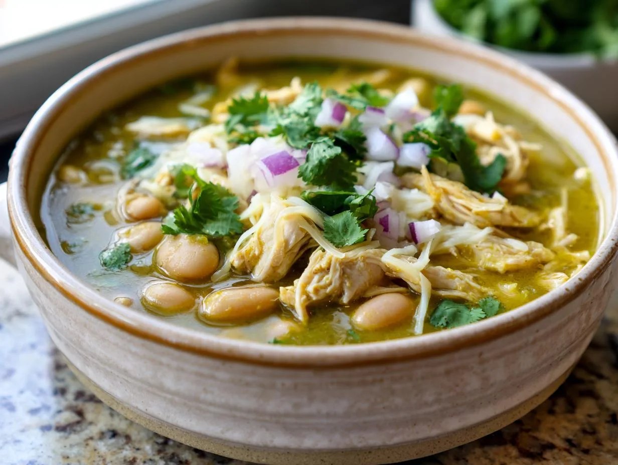 Irresistible 4-Ingredient Green Chile Chicken Chili Recipe