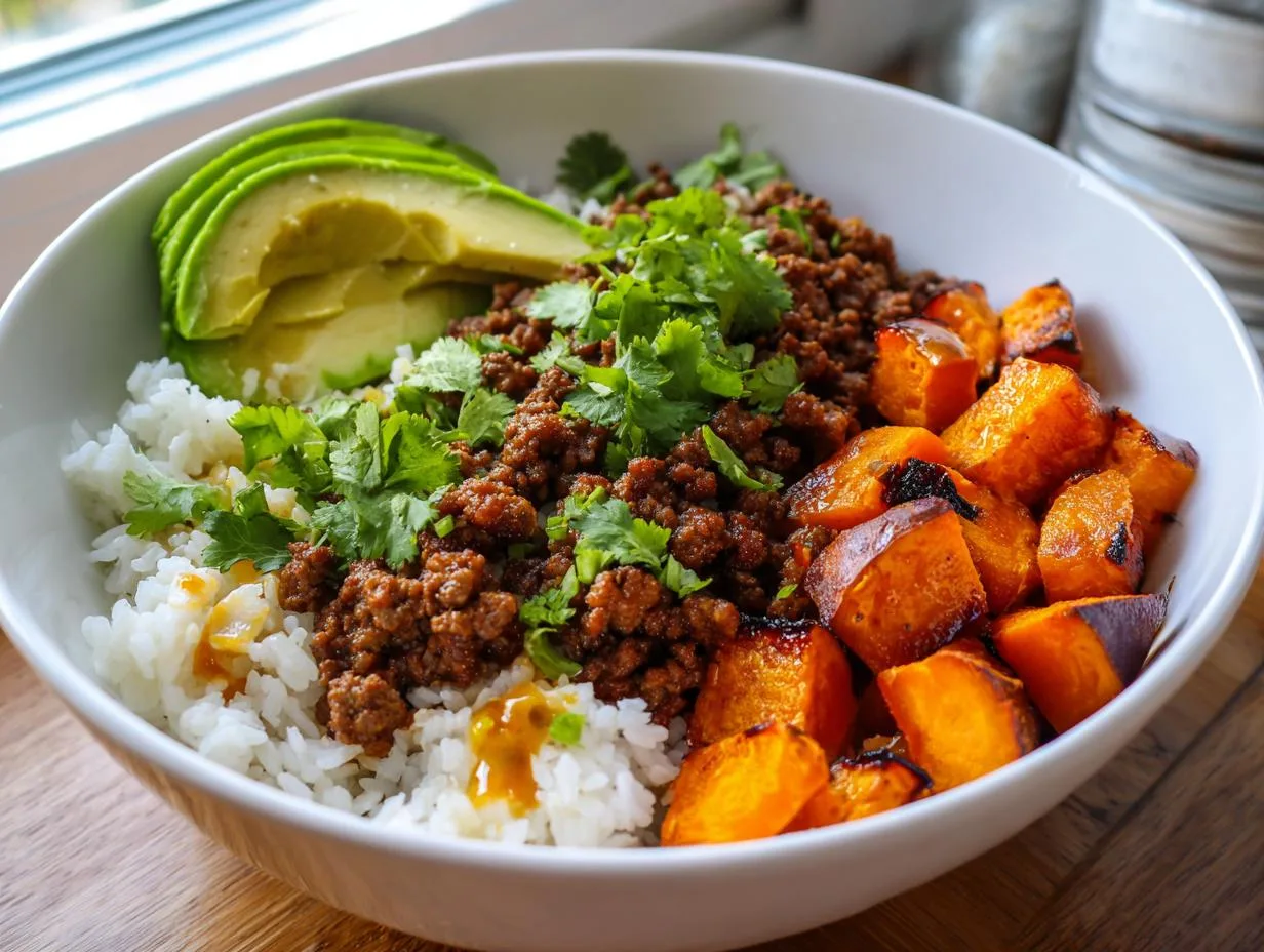 35-Minute Ground Beef Hot Honey Bowl Your Family Will Devour